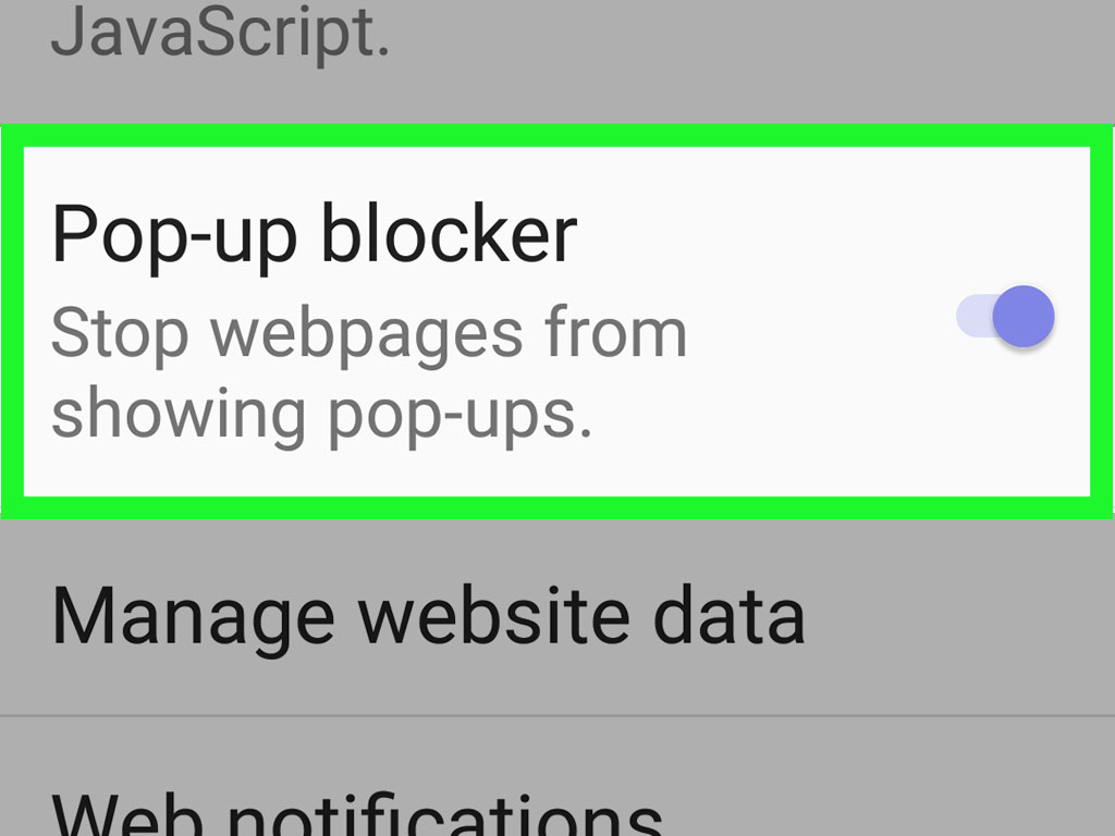 how to remove pop up blocker